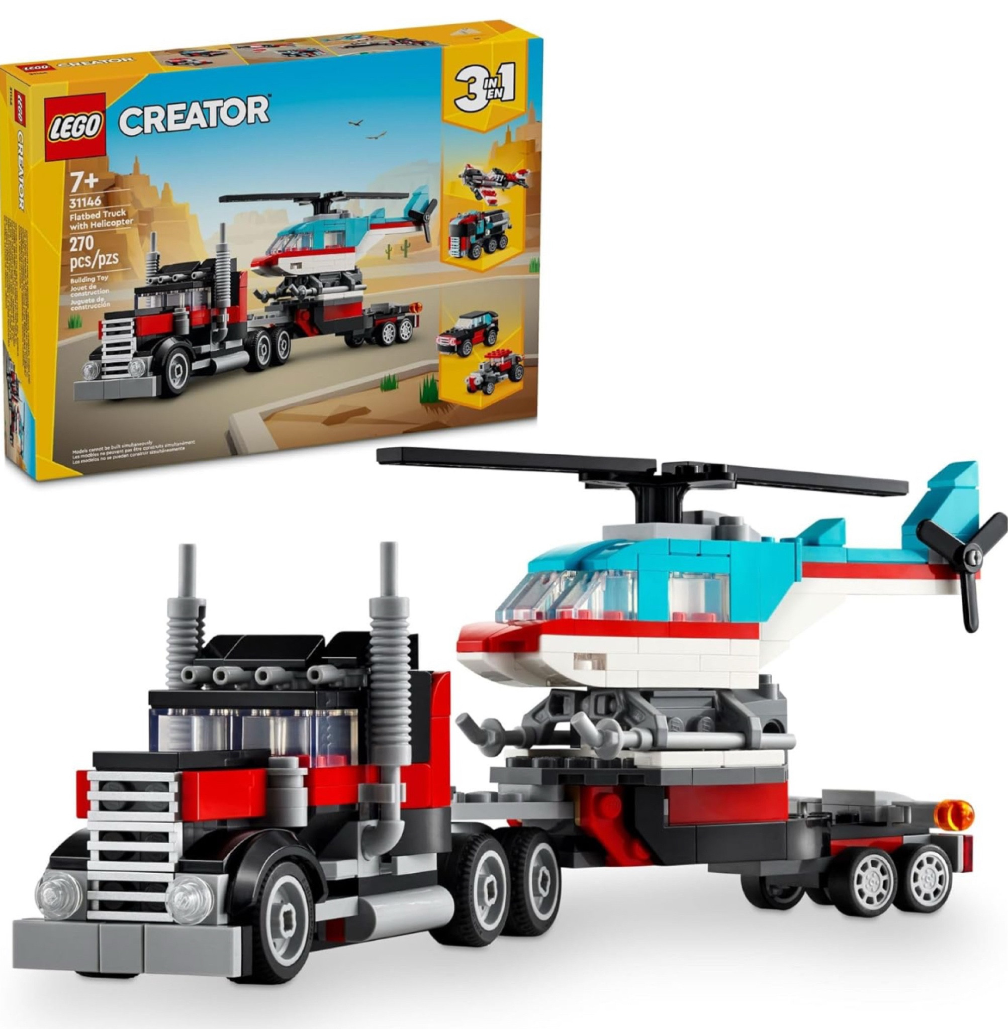 20% off 🎉

LEGO Creator 3 in 1 Flatbed Truck with Helicopter Toy, Transforms from Flatbed Truck Toy to Propeller Plane to Hot Rod and SUV Car Toys, Gift Idea for Boys and Girls Ages 7 Years Old and Up, 31146

#LTKGiftGuide #LTKSaleAlert #LTKKids