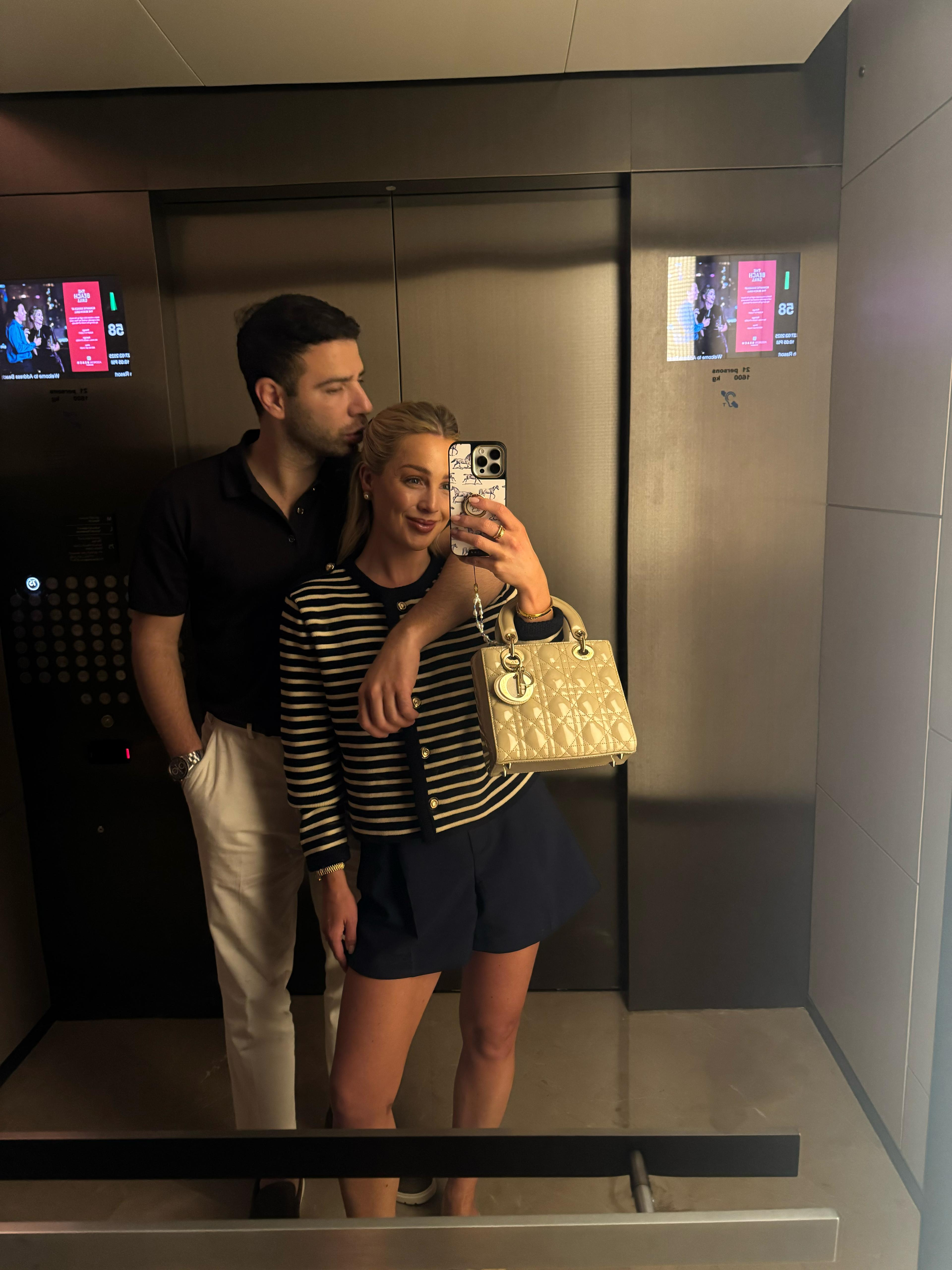 Massimo Dutti striped cardigan, spring outfit, Abercrombie & Fitch shorts, Lady Dior bag, spring outfit ideas, casual style, stripes, A&F, holiday outfit, winter sun, easy outfit ideas 

 #LTKuk #LTKspring #LTKstyletip