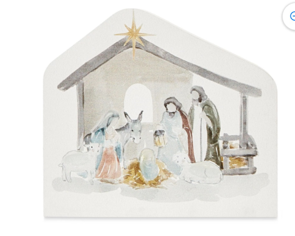 Nativity scene block wood art 