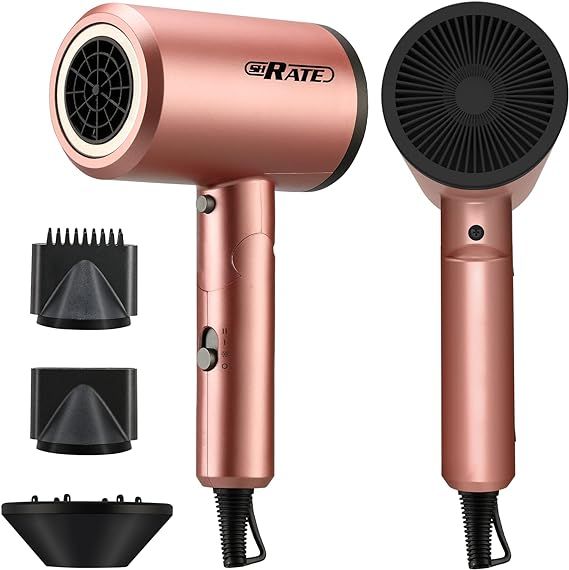 SHRATE 1875W Folding Hair Dryer, Professional Ionic Blow Dryer with Magnetic Nozzles and Diffuser... | Amazon (US)