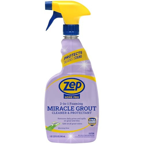 Zep Home Pro Foaming Miracle Grout Cleaner & Protectant - 32 Fl. OZ - (Pack of 1) 2-in-1 for Sparkling Clean Grout Lines | Amazon (US)