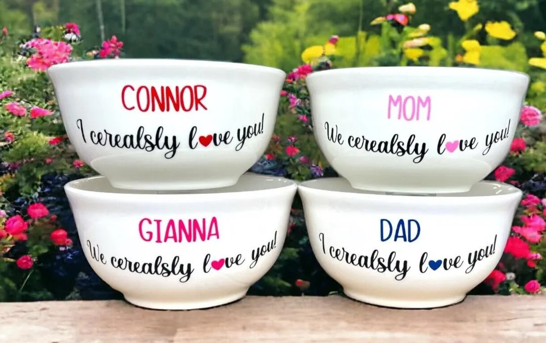 I cerealsly love you cereal bowl, Valentines Day Gift for Kids, Kids Valentines Day Gifts, Valent... | Etsy (US)