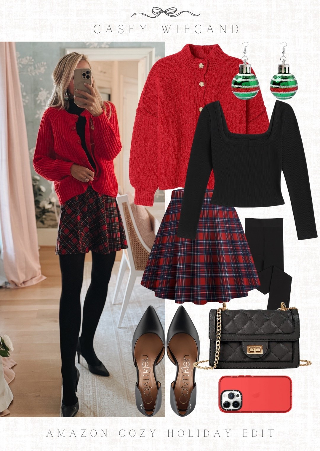 Holiday outfits are truly their own kind of magic ✨❤️
A little plaid, a pop of red, the coziest layers… it just makes everything feel merry.

This one feels like walking into a Christmas movie … classic, timeless, and so easy to wear for all the festivities ahead.

I love a look that’s comfy, festive, and still a little bit elevated for the season. 🎄✨

#AmazonHolidayEdit #HolidayStyle #CozyHolidayOutfits #CaseyWiegandEdit #AmazonFashionFinds #FestiveFits #HolidayMagic #PlaidSkirtSeason #RedSweaterWeather #MerryAndBright #WinterWardrobe #HolidayFavorites

#LTKSeasonal #LTKHoliday #LTKFindsUnder50
