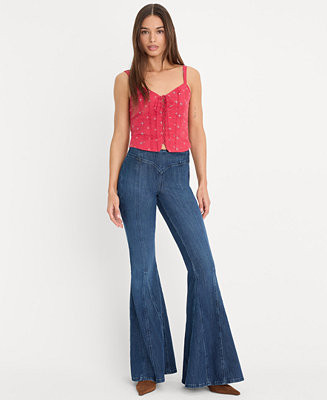 Good American Women's Dolly Joleans High-Rise Flared-Leg Jeans - Macy's | Macy's