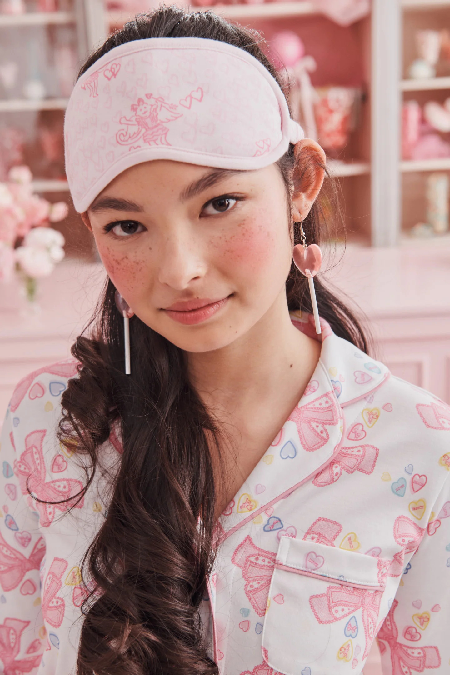 LoveShackFancy x Roller Rabbit Cupid's Kiss Eye Mask | LoveShackFancy