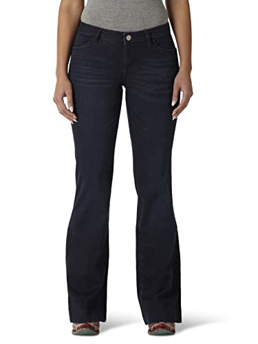 Wrangler womens Retro Mae Mid Rise Wide Leg Trouser Jeans, Dark Blue, 1 US | Amazon (US)