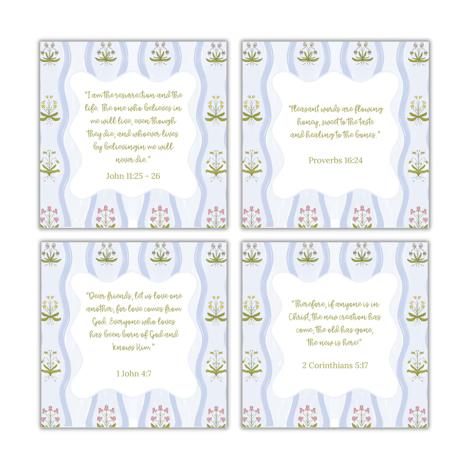 Watercolor Art Scripture Cards, Scripture Cards, Bible Verse Gift Set, Bible Verse Study Cards, B... | Etsy (US)