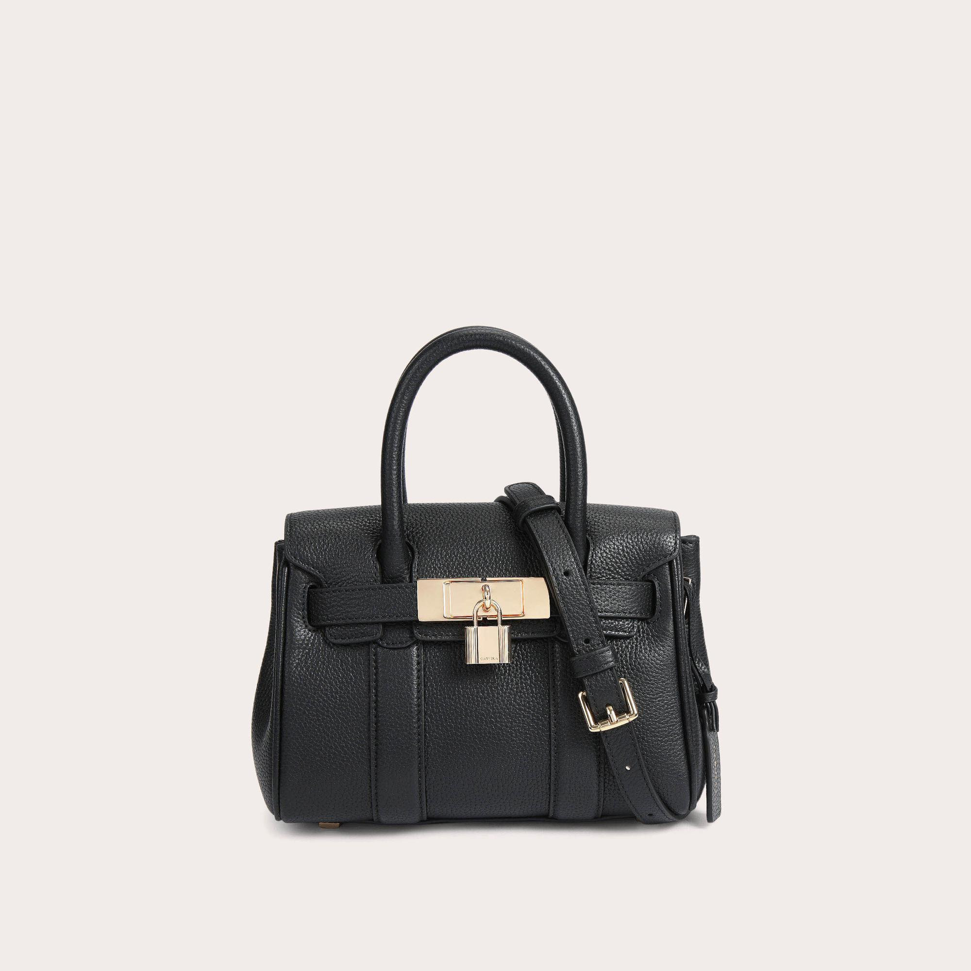 HENLEY LOCK MINI TOTE Black Mini Tote Bag by CARVELA | Carvela