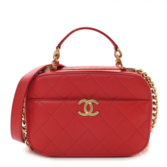 CHANEL Caviar Quilted Small Camera Case Red | FASHIONPHILE (US)