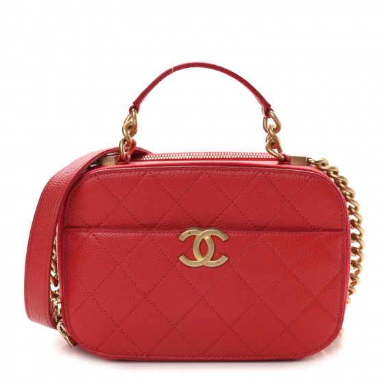 CHANEL Caviar Quilted Small Camera Case Red | FASHIONPHILE (US)