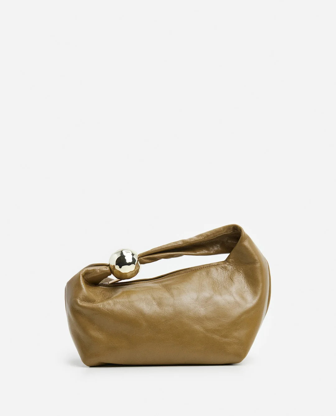 Astrid Handbag Leather Patent Olive Bag | Flattered
