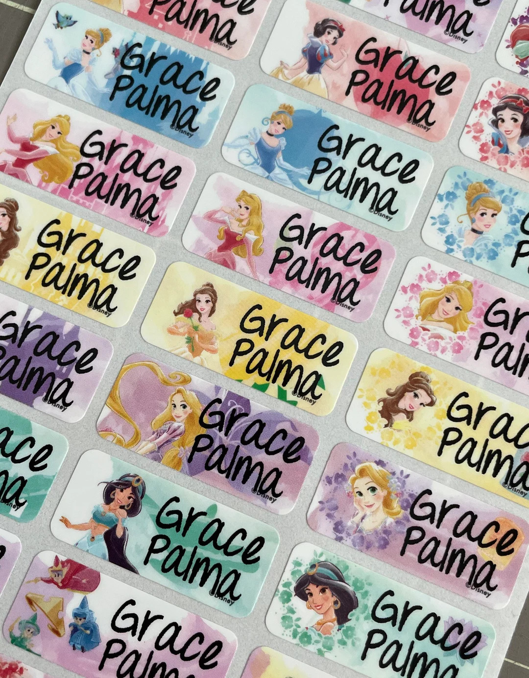 Waterproof princess name Label, School Label, Waterproof Label, Daycare Stickers, Kids Sticker,  ... | Etsy (US)