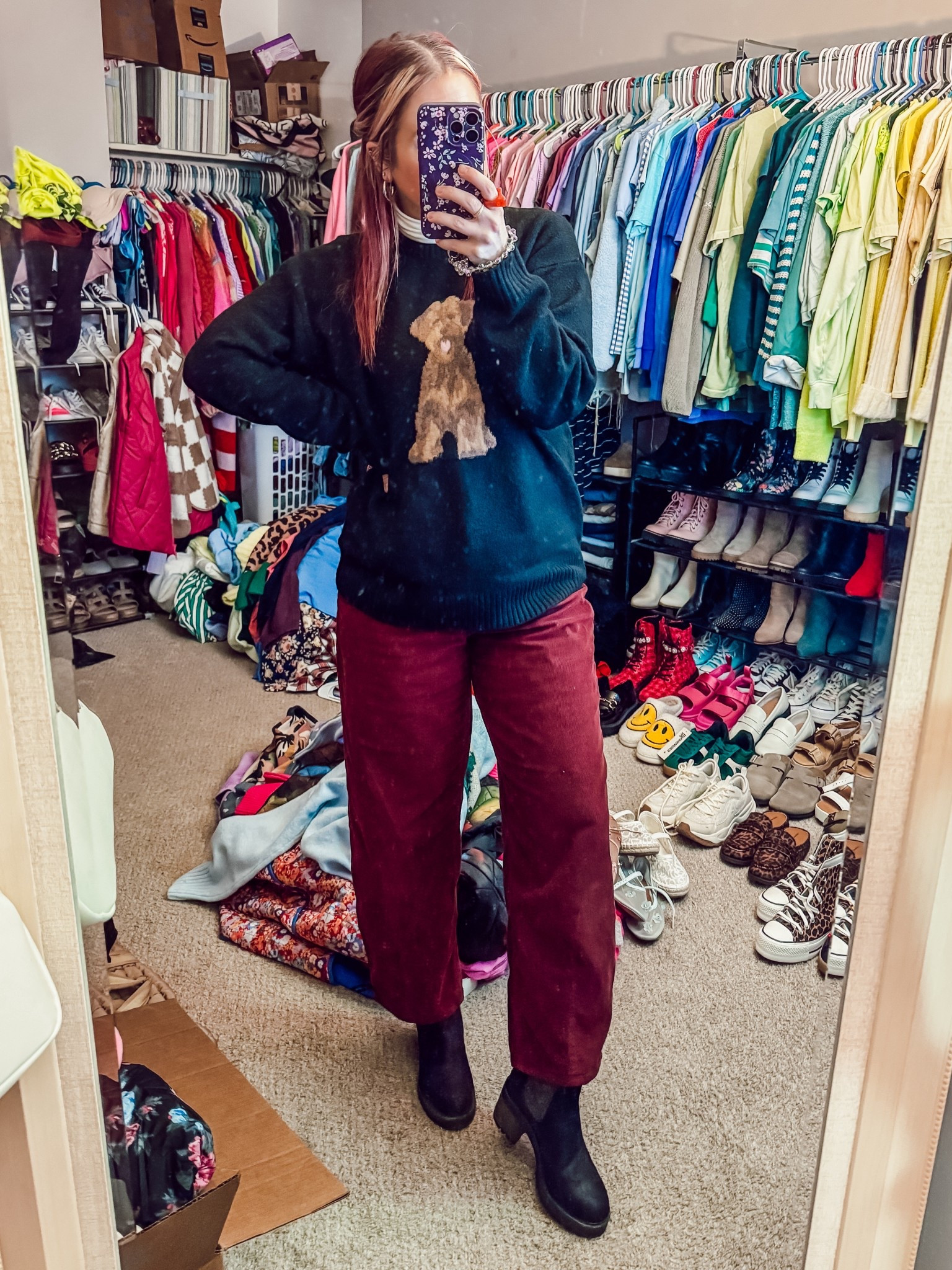 Today’s ootd 
Turtleneck - small - Walmart 
Sweater - medium - Walmart
Jeans - 8 - target 
Shoes - dsw
Earrings - target 

#LTKFindsUnder50 #LTKootd #LTKWorkwear