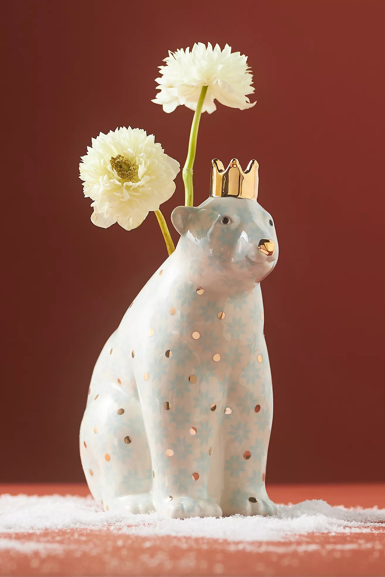 Winterland Animal Ceramic Pattern Bud Vase | Anthropologie (US)