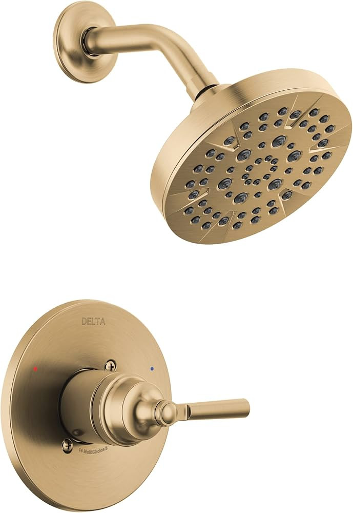 Delta Faucet Saylor 14 Series Gold Shower Valve Trim Kit, System, Set, Fixture, Head and Handle C... | Amazon (US)