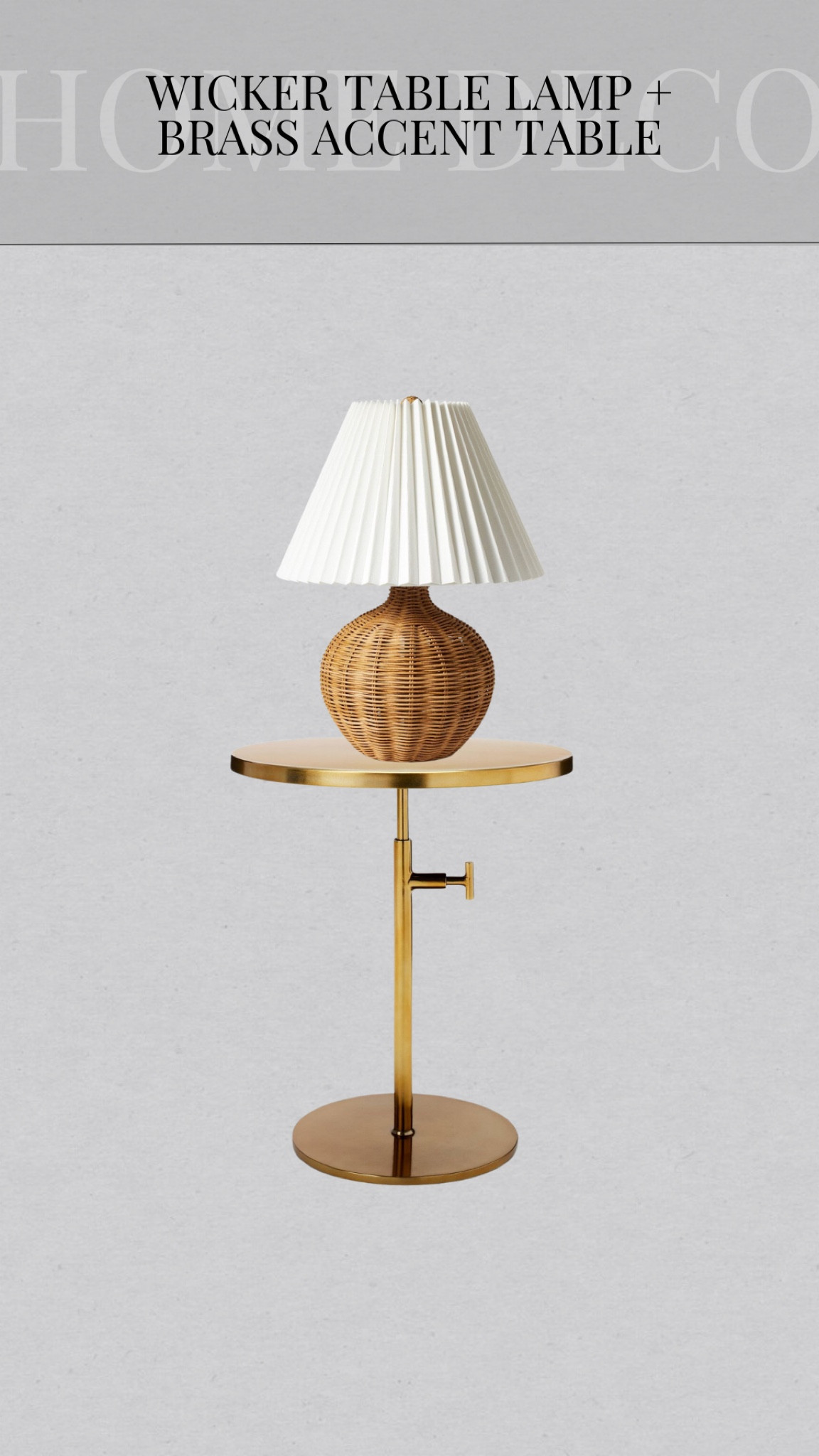 Wicker table lamp, brass accent table

#LTKsalealert #LTKhome #LTKstyletip
