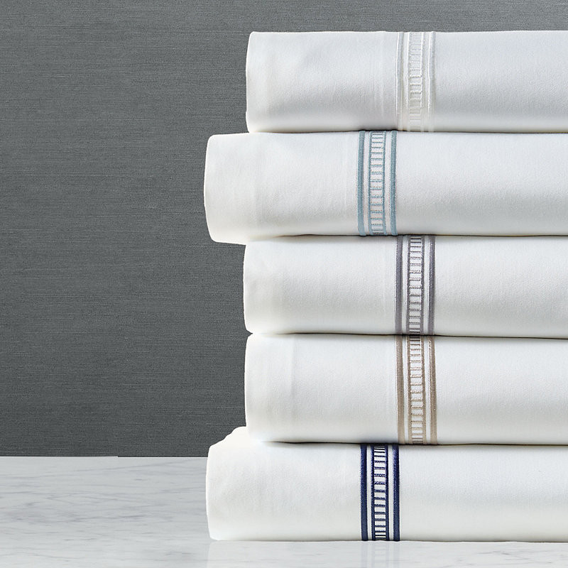 Ladder Stitch Sateen Sheet Set - Dune, Queen - Frontgate Resort Collectionâ¢ | Frontgate