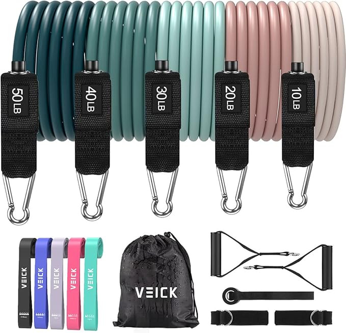 VEICK Resistance Bands, Exercise Bands, Workout Bands, Resistance Bands for Working Out with Hand... | Amazon (US)