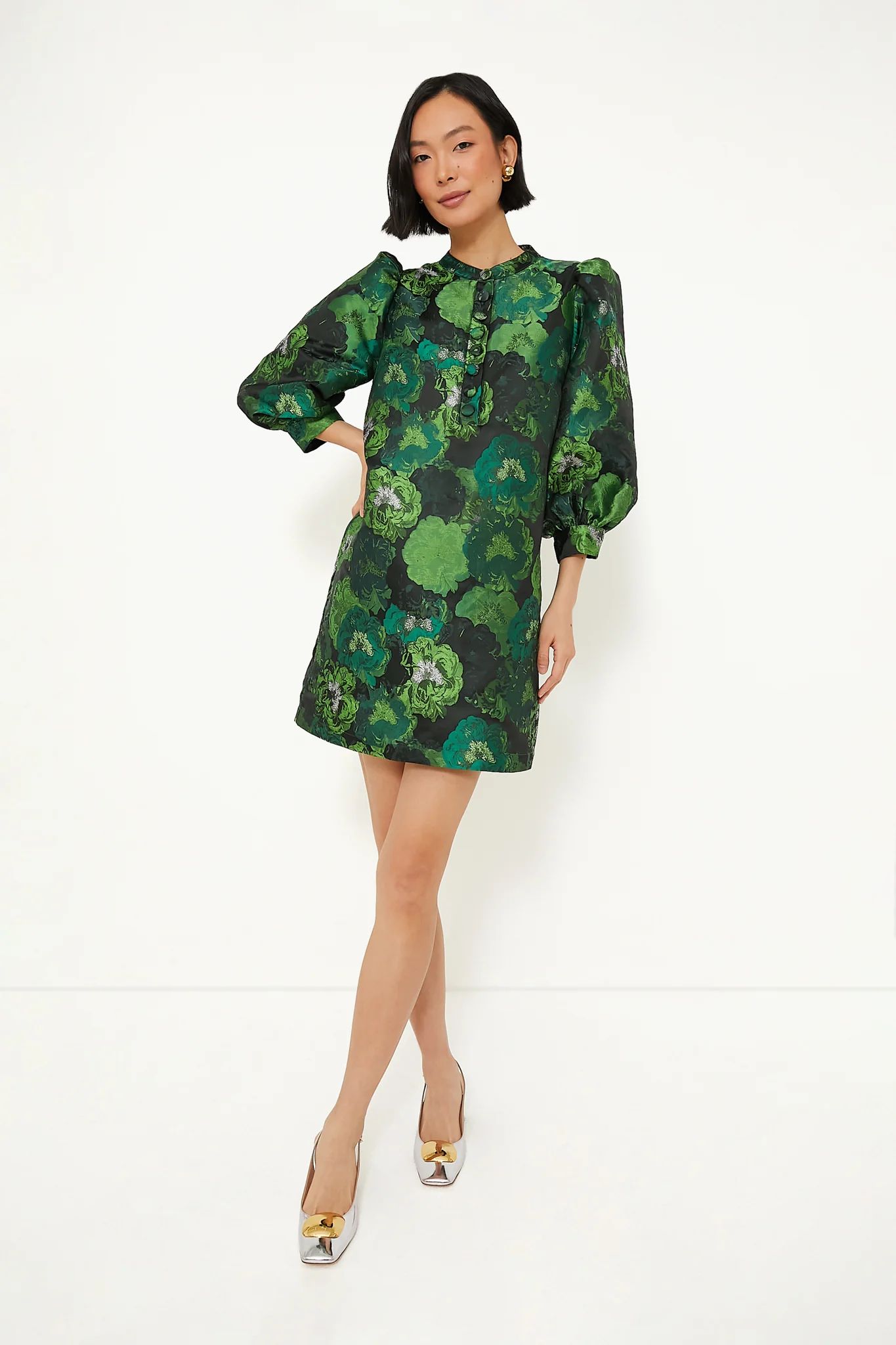 Green Jacquard Samantha Dress | Tuckernuck (US)