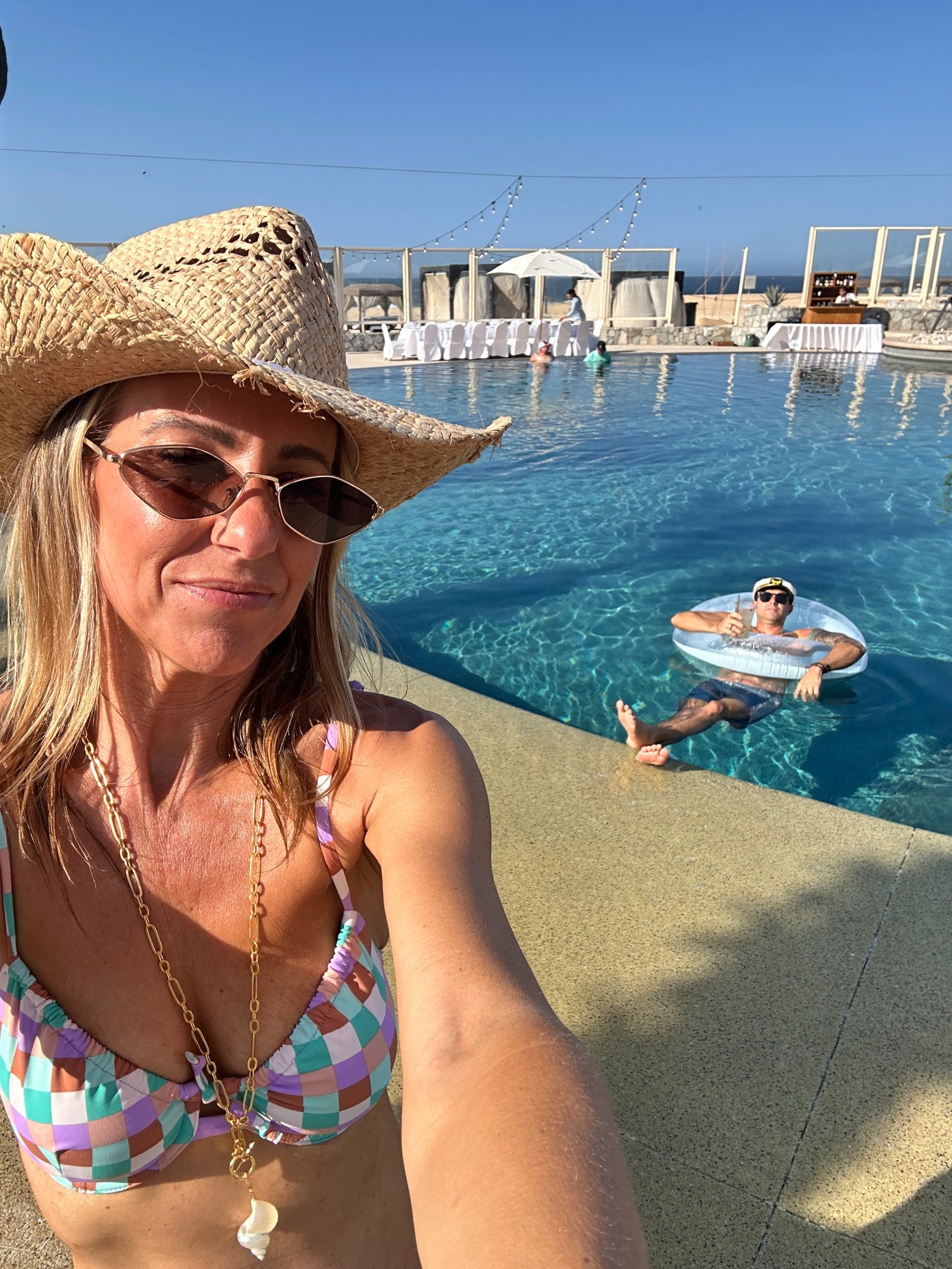 Cabo pool outfit
Swimsuit is old
JACLYN20 for discount on necklace


#LTKFindsUnder50 #LTKSaleAlert #LTKSwim