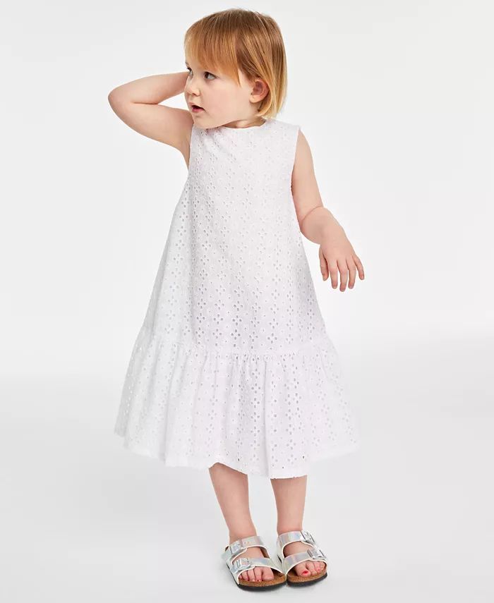 On 34th Toddler & Little Girls Cotton Eyelet Dress, Created for Macy's - Macy's | Macy's