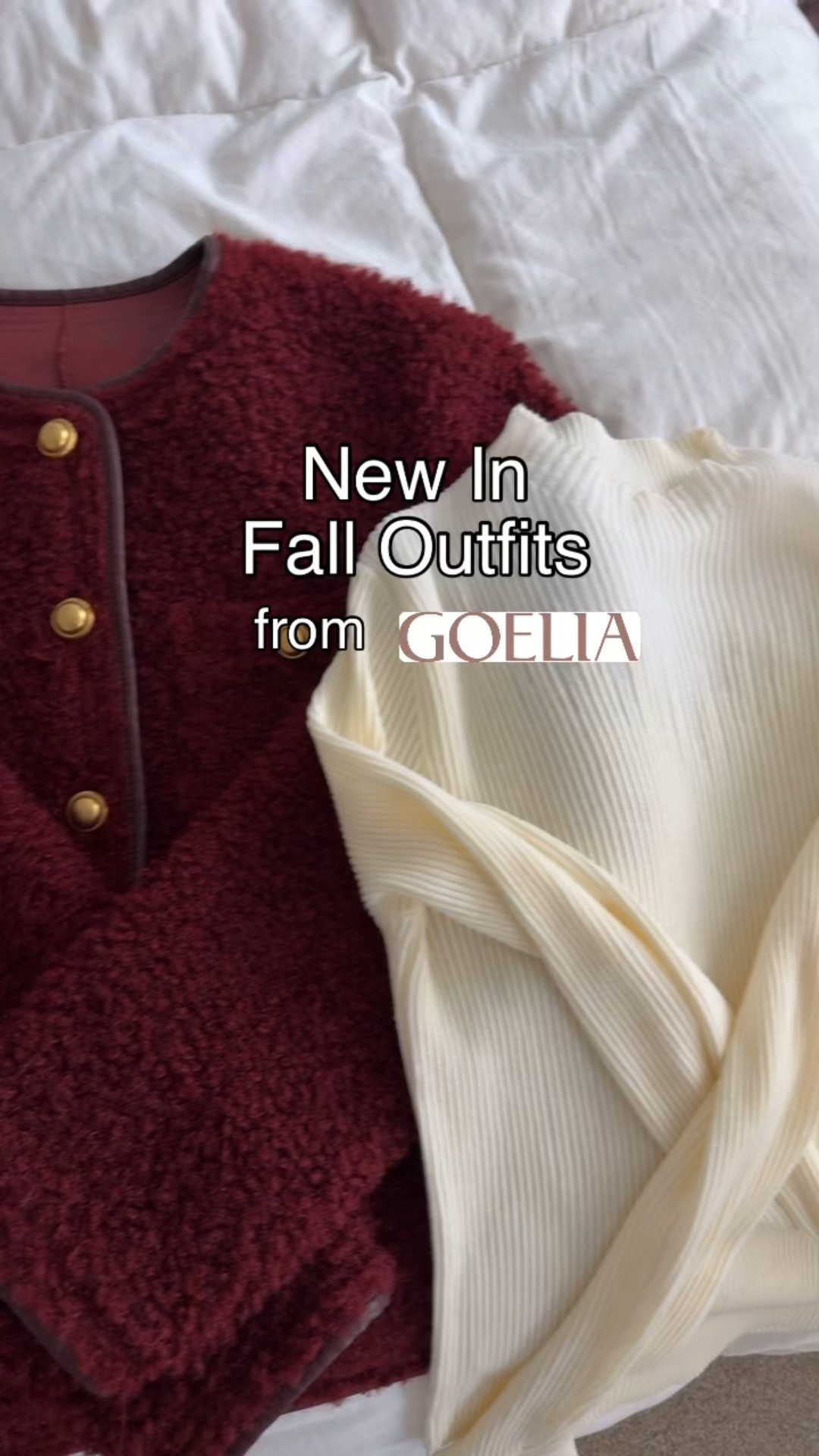 Shop the sale! 🤩

Discount codes:
10CM - Get $10 off (no minimum)
CM15 - Buy 2 items, get 15% off
CM33 - Buy 5 items, get 33% off

Size small in cream top and cream jacket
Size 2 (26) in denim, true to size
Size small in burgundy jacket, couldn’t done an xs 
