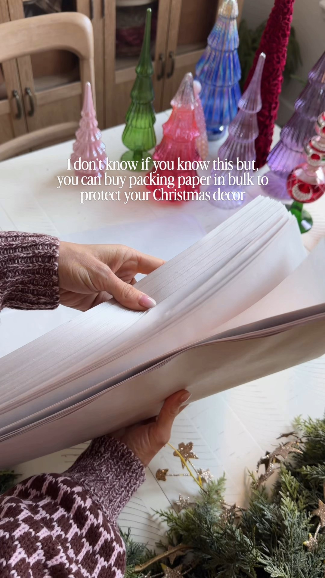 Protecting all my favorite glass Christmas trees, ceramics, and nutcrackers with a package of packing paper! 

#LTKvlog #LTKmomlife #LTKHoliday