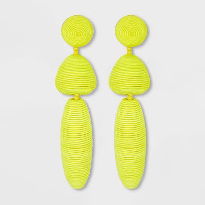 SUGARFIX by BaubleBar Threaded Statement Drop Earrings - Yellow | Target