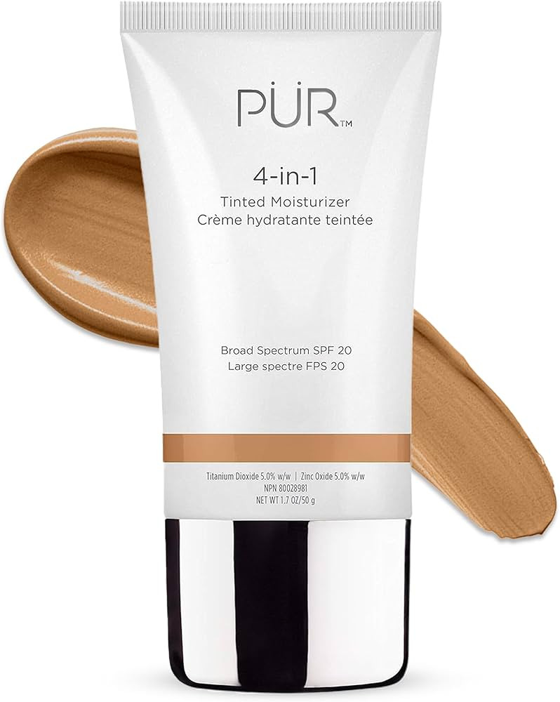 P\u00dcR MINERALS 4-in-1 Tinted Moisturizer With SPF 20 - Hydrating Face Moisturizer, Primer, & F... | Amazon (US)
