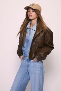 Faux Leather Bomber Jacket | Forever 21