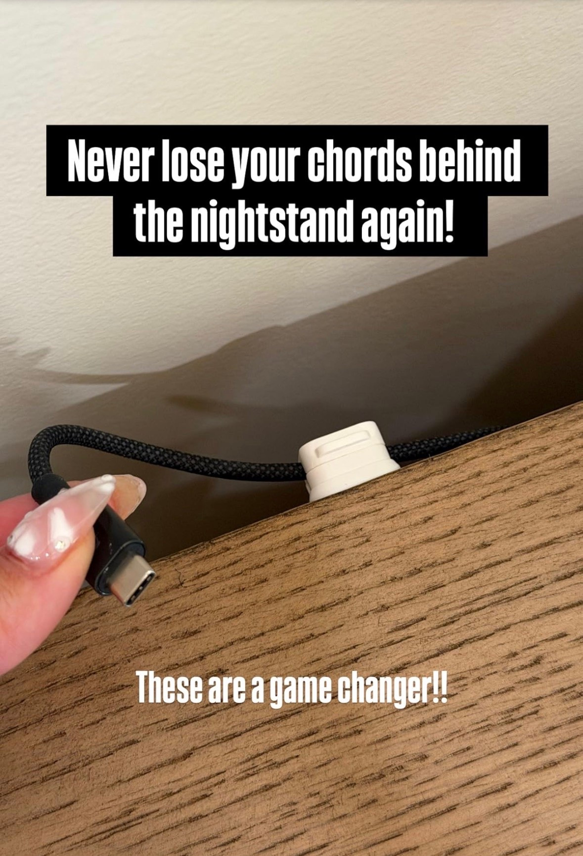 These cord organizers are a GAME CHANGER!!! No more reaching behind your nightstand blindly trying to find your cords😭🤣 You NEED these!! Seriously they’ve changed my life

#LTKmomlife #LTKdayinmylife #LTKHome