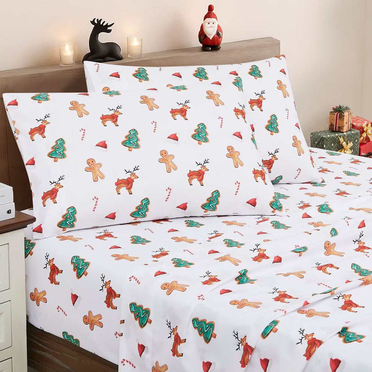 Christmas Holiday 4pc Bed Sheet Sets, Easy Care, Soft & Wrinkle-Resistant Bedding by Sweet Home C... | Target
