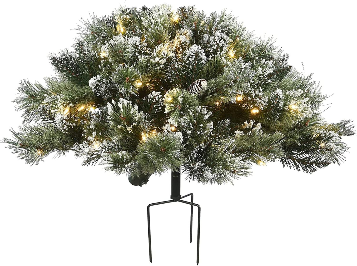 36" Glittery Bristle® Pine Urn Filler with Battery Operated LED Lights | Amazon (US)
