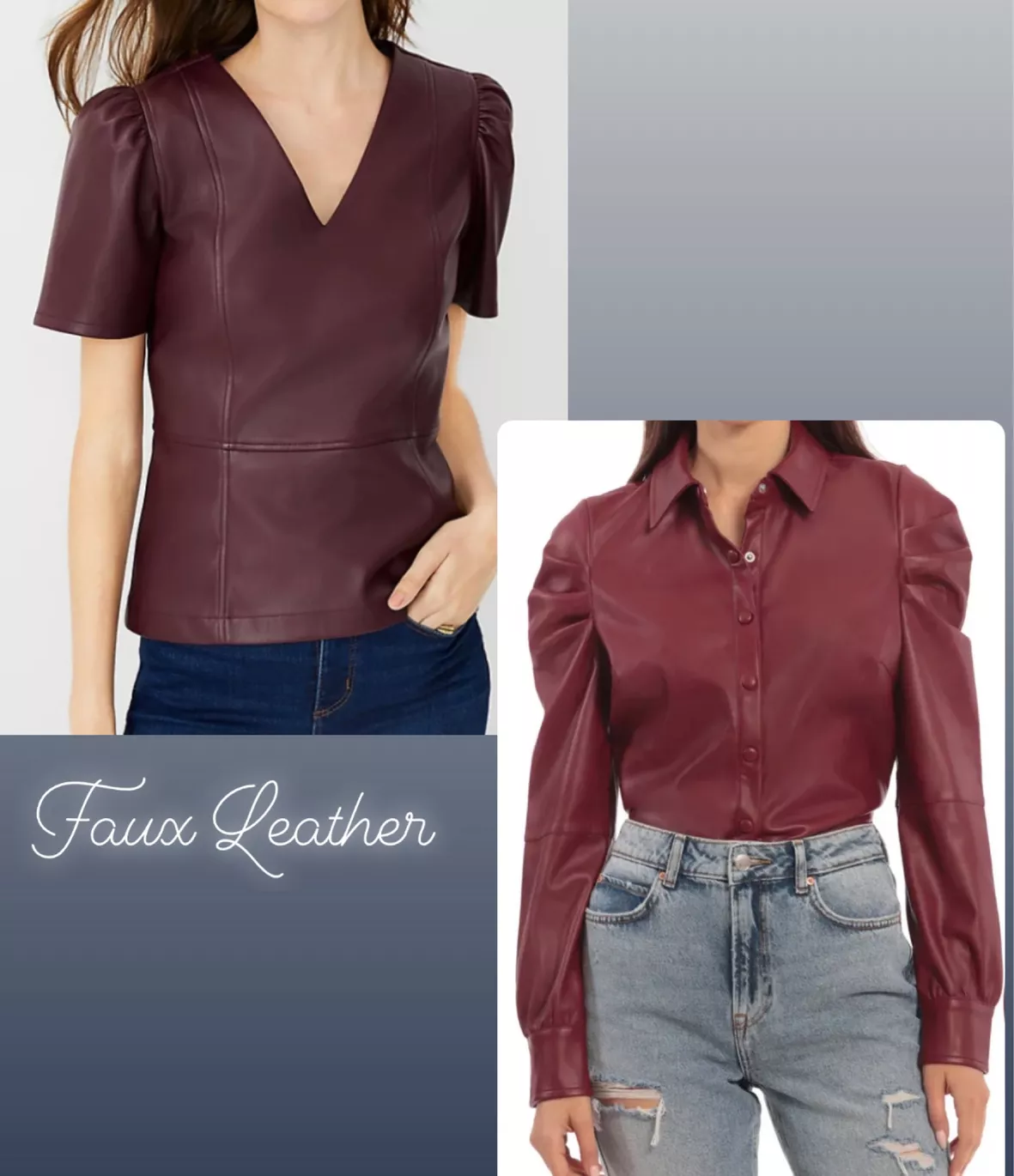 Faux Leather Utility Shirt curated on LTK