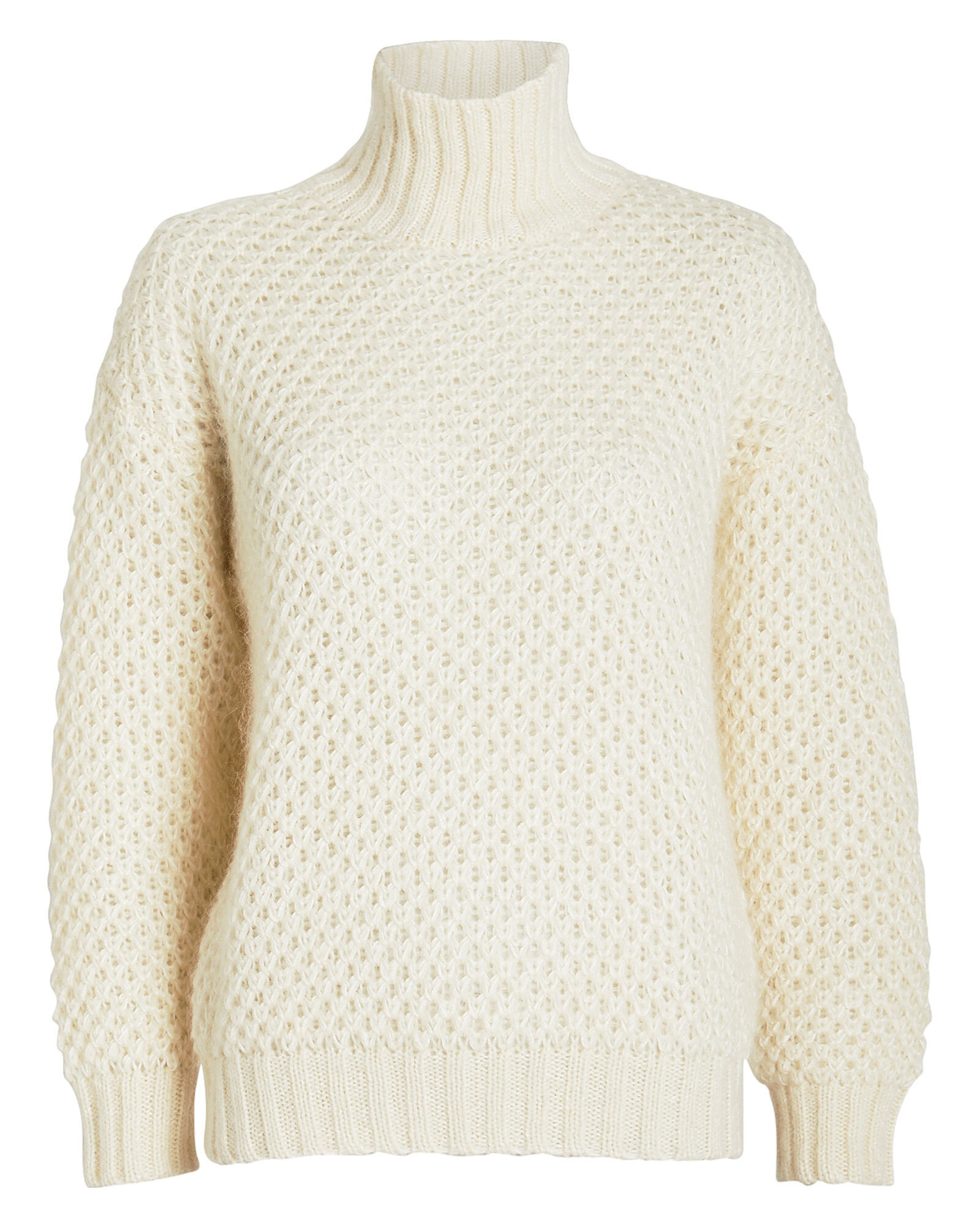 Waffle Knit Mohair Turtleneck Sweater | INTERMIX