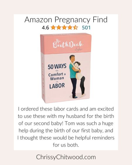 Amazon Pregnancy Find: I ordered these labor cards and am excited to use these with my husband for the birth of our second baby! Tom was such a huge help during the birth of our first baby, and I thought these would be helpful reminders for us both.

I also linked more of my pregnancy finds and favorites! 

The Birth Deck, labor comfort, birth prep, birth preparation, maternity

#LTKfamily #LTKbump #LTKbaby