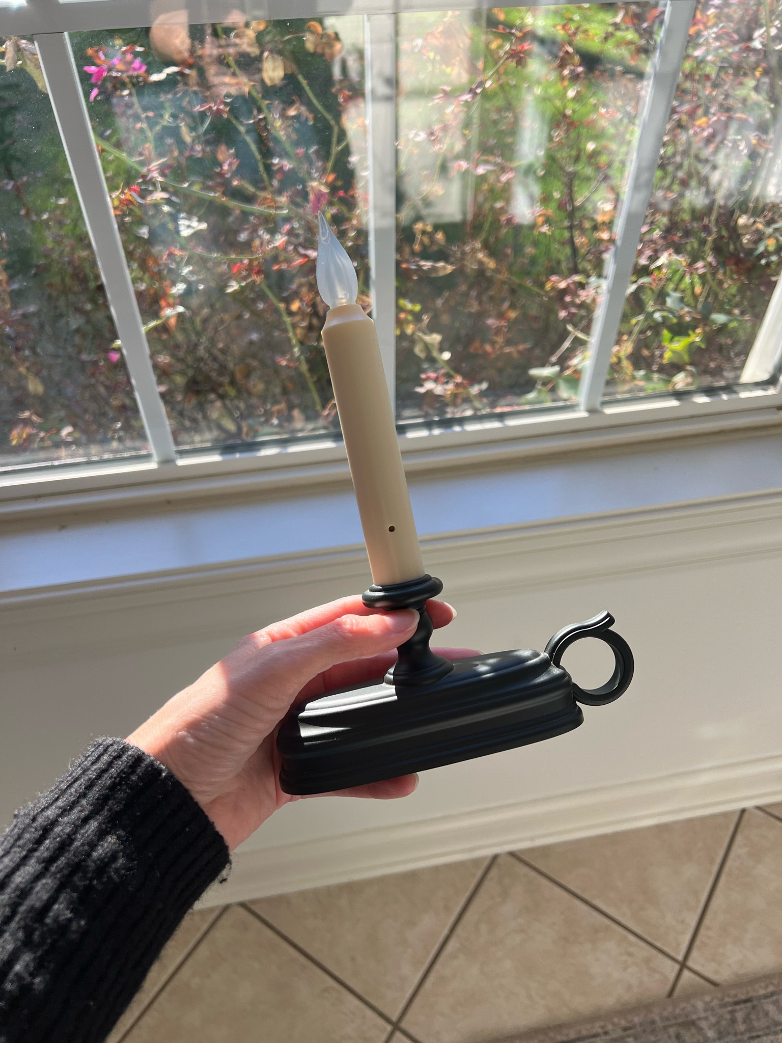 The best window candles there are! Takes 2 c batteries but lasts the entire holiday season! Light sensor turns candles on/off automatically with dawn to dusk, 3 settings of flicker, full on or full off!

Comes as a single candle or set of 6 and choose from an aged black or silver finish!

Amazon find, Amazon holiday, Christmas window candles, vintage inspired window candlees

#LTKHome #LTKSaleAlert #LTKHoliday