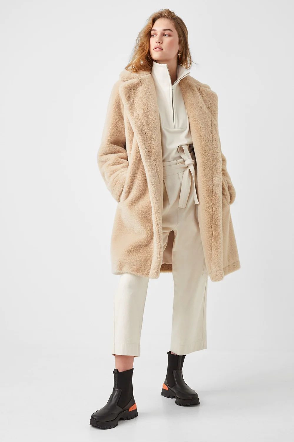 Buona Faux Fur Long Coat | French Connection (US)