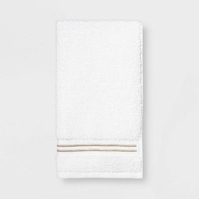 Spa Hand Towel Taupe Stripe - Threshold Signature&#8482; | Target