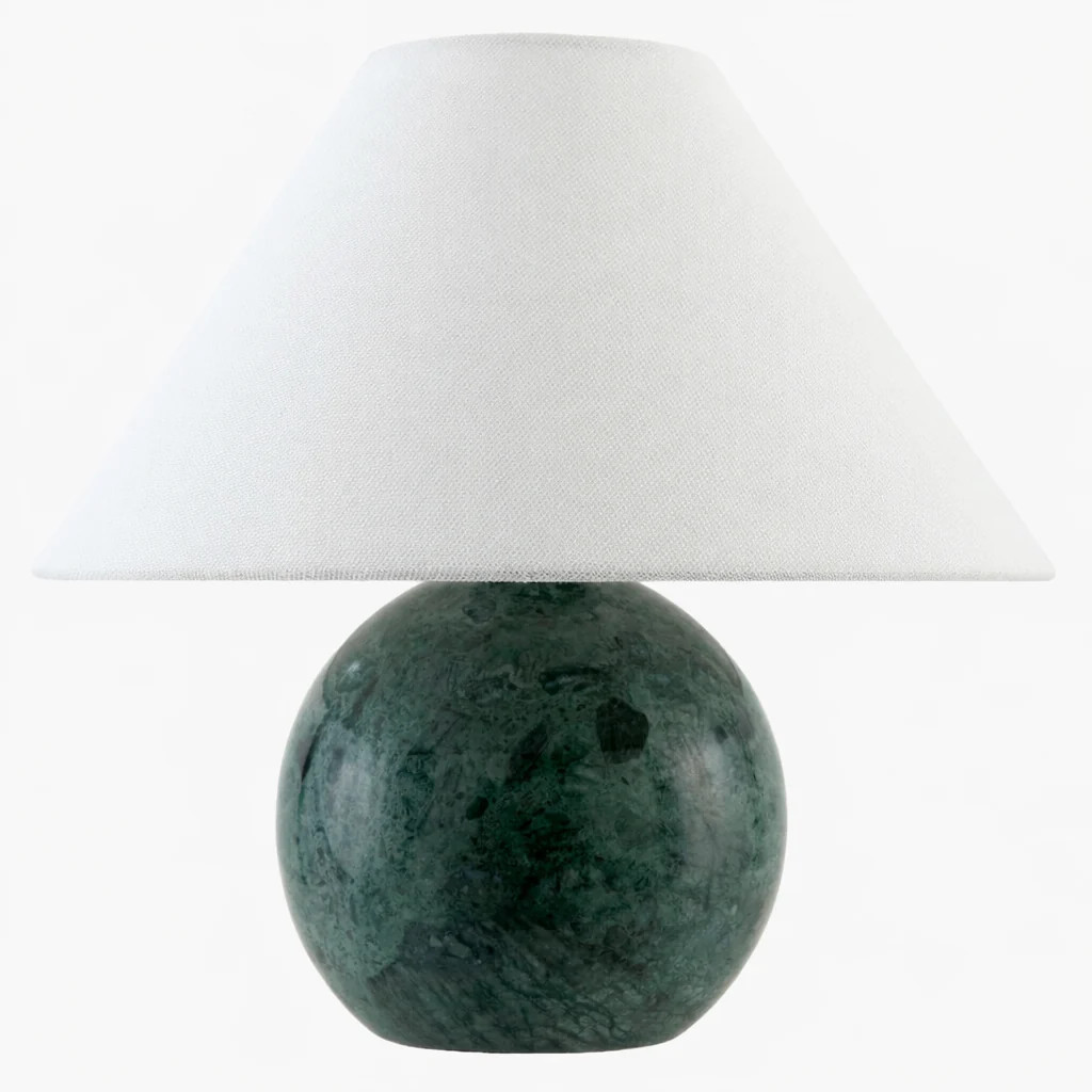 Green Travertine Lamp | Cottage and Key