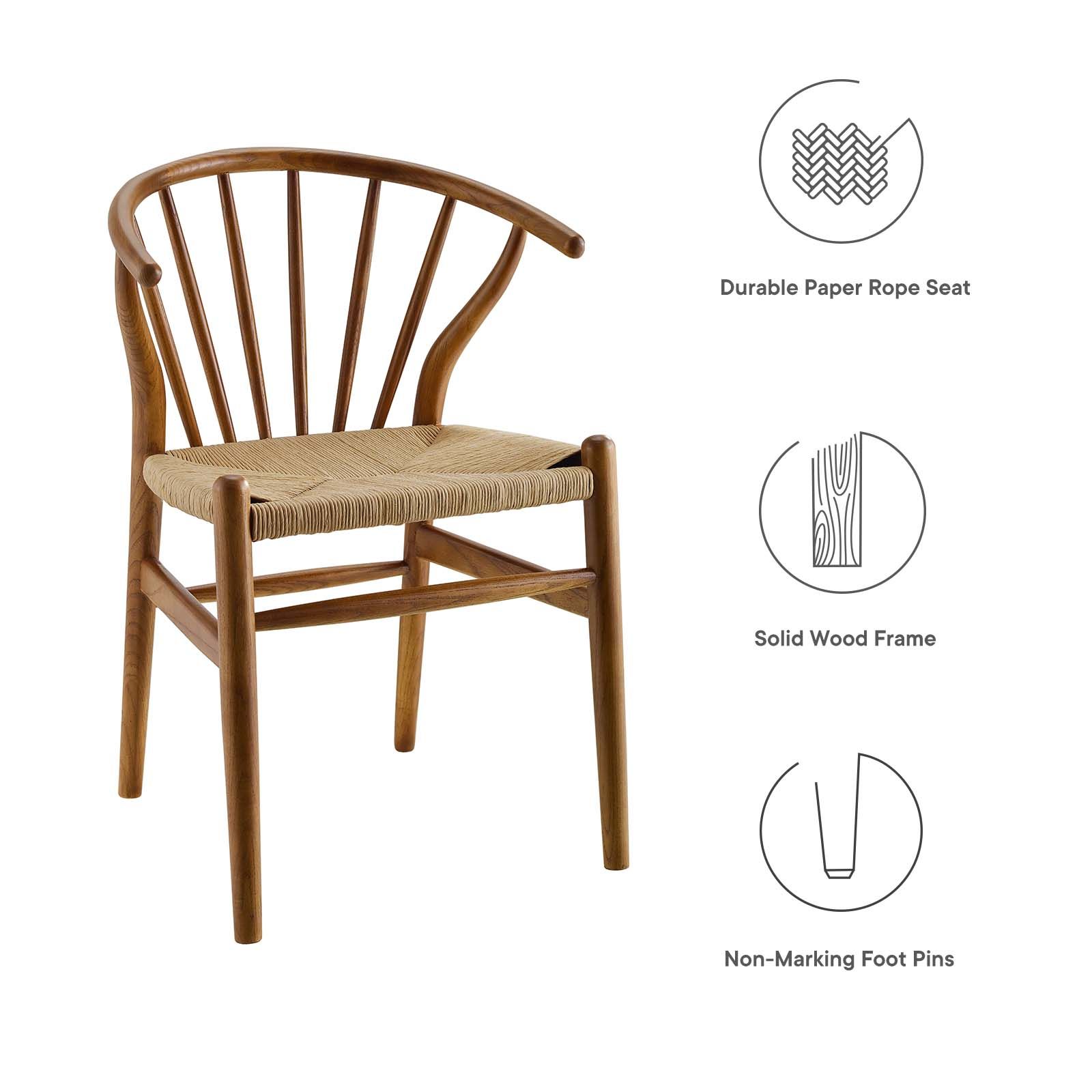 Modway Flourish Spindle Wood Dining Side Chair in Walnut | Walmart (US)