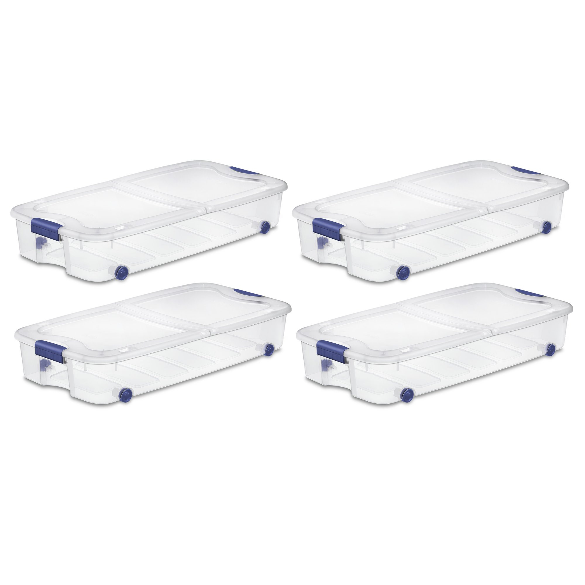 Sterilite 66 Qt. Ultra™ Storage Box Stadium Blue Set of 4 | Walmart (US)