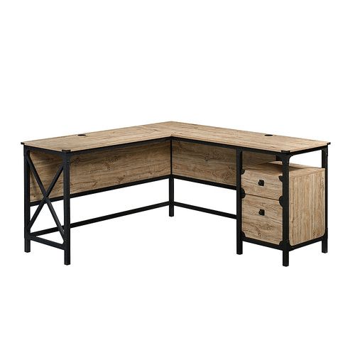 Sauder - Steel River L-Desk - Milled Mesquite | Best Buy U.S.