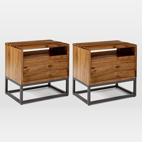 Logan Nightstand, Natural, Set of 2 | West Elm (US)