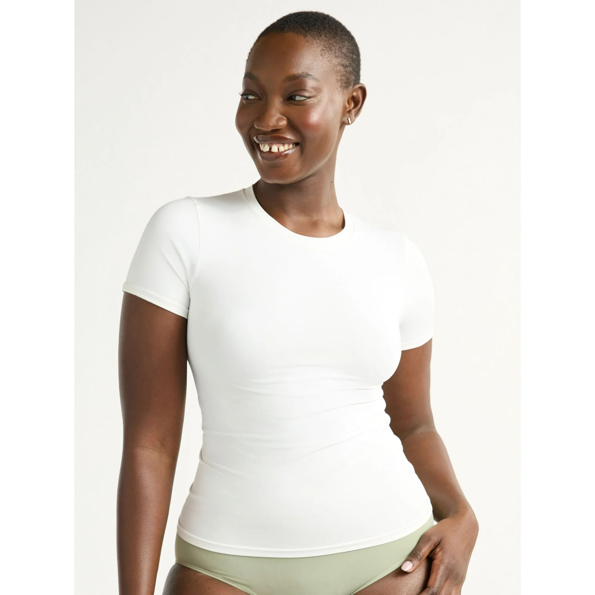 Joyspun Women s Everyday Seamless Shapewear T-Shirt  Sizes S-XXXL | Walmart (US)