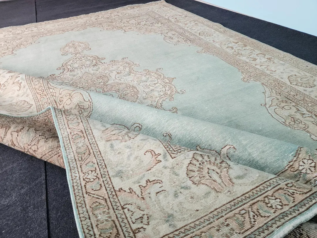 9x12 Large Oushak Rug, Vintage Turkish Rug, Unique Rug, Living Room Rug, 9x12 Large Area Rug, Pal... | Etsy (US)