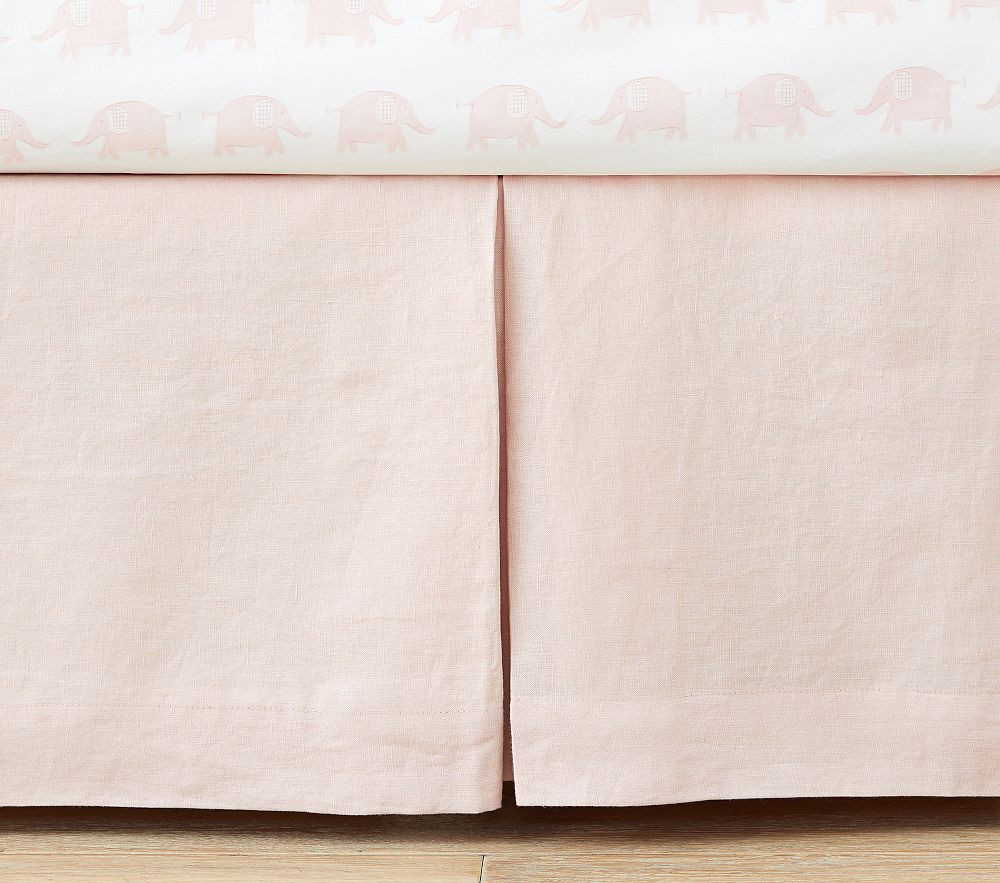 European Linen Crib Skirt | Pottery Barn Kids