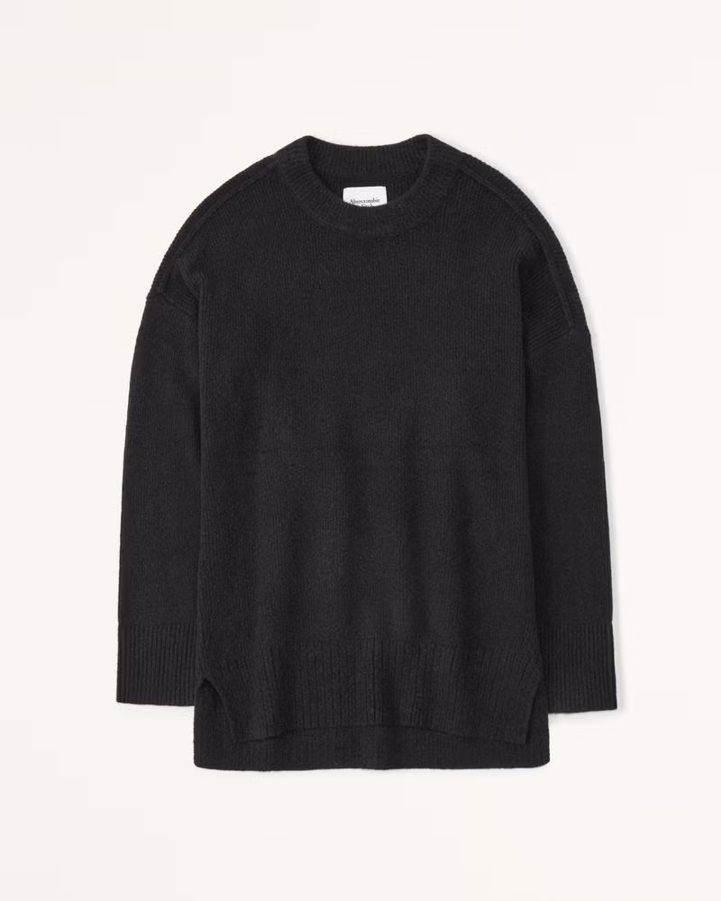 Women's Oversized Fluffy Crew Sweater | Women's Tops | Abercrombie.com | Abercrombie & Fitch (US)