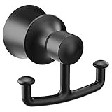 Moen YB2103BL Dartmoor Double Robe or Towel Hook, Matte Black | Amazon (US)