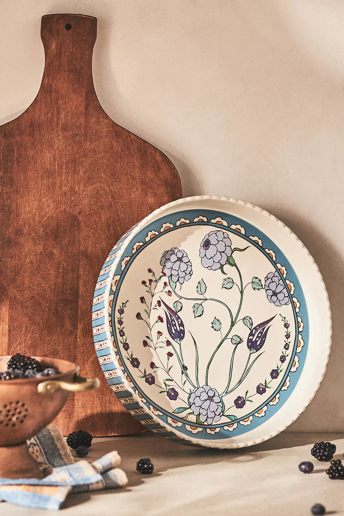 Turkuaz Kitchen Posy Pie Dish | Anthropologie (US)